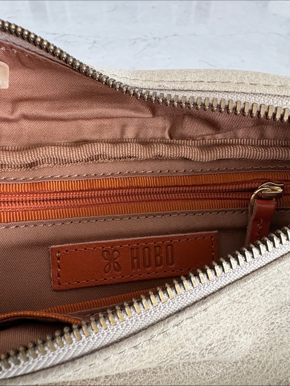 HOBO Neutral Beige Leather Mini Belt Bag. - Picture 5 of 7